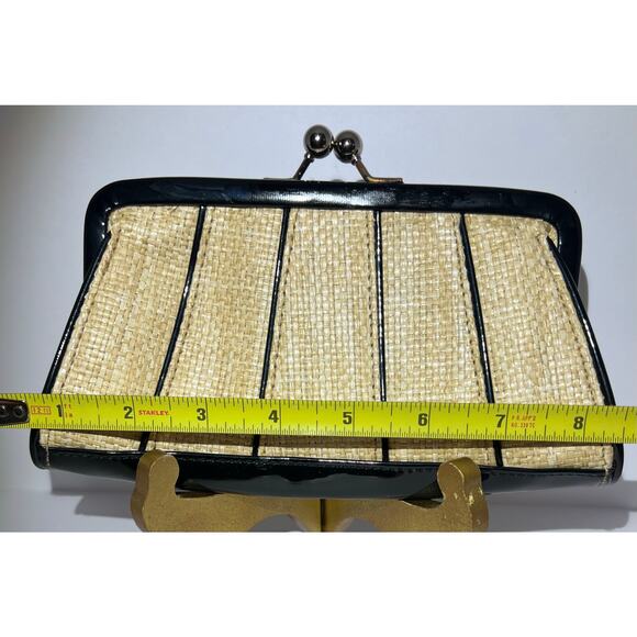 Black patent leather trim clutch - Picture 2 of 4